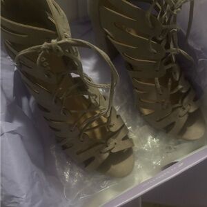 Women's Lace-Up Heeled Sandals